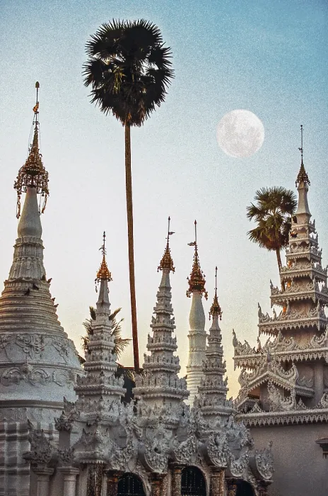 Framed Print : Evening Shwedagon Pagoda, Rangoon