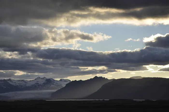 Framed Print : Evening, south coast, Iceland, evening sky