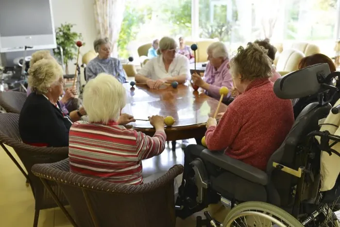 Framed Print : Exemplary care in old people's homes