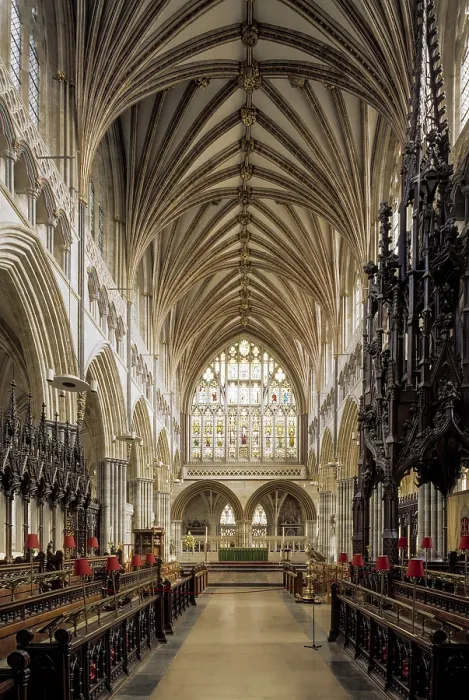 Framed Print : Exeter, cathedral, choir, view from east