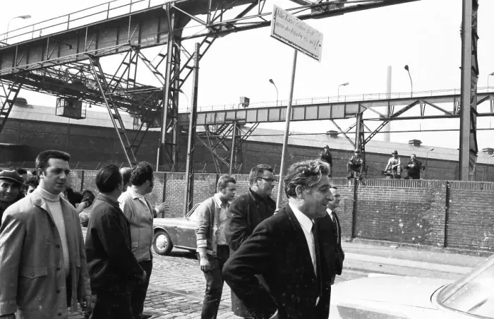 Framed Print : The expansion of the spontaneous strikes in September 1969 extended to the Ruhr area