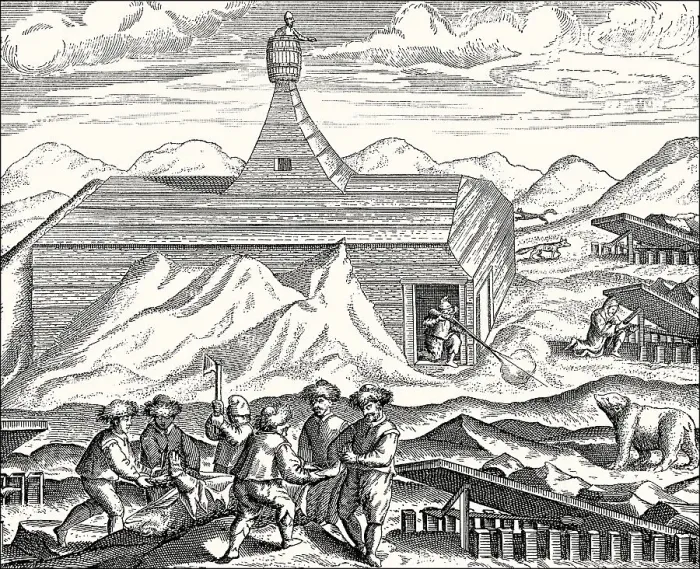 Framed Print : Expedition to the Arctic region by Willem Barentsz
