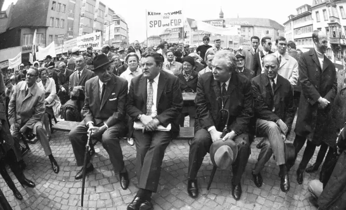 Framed Print : An expellees rally on 30 May 1970 in Bonn with the NPD Framed Print : An expellees rally on 30 May 1970 in Bonn with the NPD