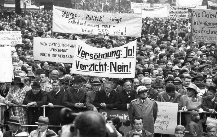 Framed Print : An expellees rally on 30 May 1970 in Bonn with the NPD Framed Print : An expellees rally on 30 May 1970 in Bonn with the NPD