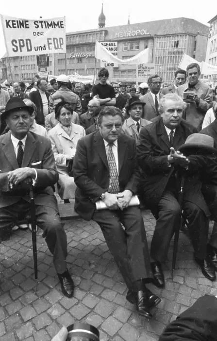 Framed Print : An expellees rally on 30 May 1970 in Bonn with the NPD Framed Print : An expellees rally on 30 May 1970 in Bonn with the NPD