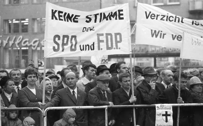 Framed Print : An expellees rally on 30 May 1970 in Bonn with the NPD Framed Print : An expellees rally on 30 May 1970 in Bonn with the NPD