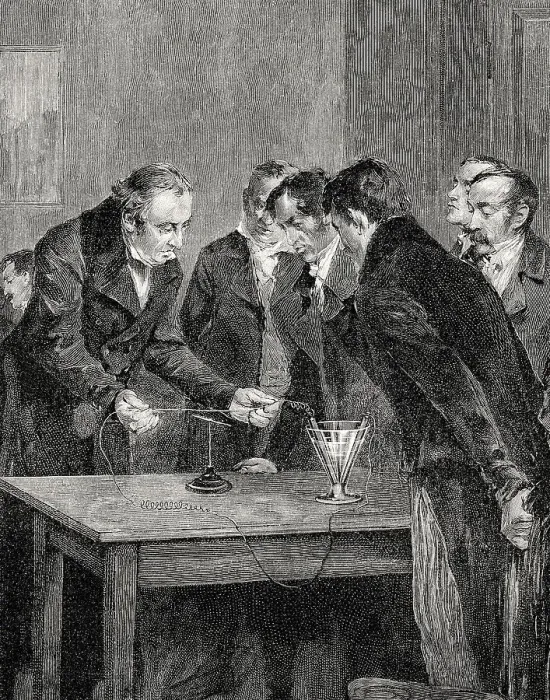 Framed Print : Experimental demonstrations, the distraction of a compass needle by electricity magnetism Framed Print : Experimental demonstrations, the distraction of a compass needle by electricity magnetism