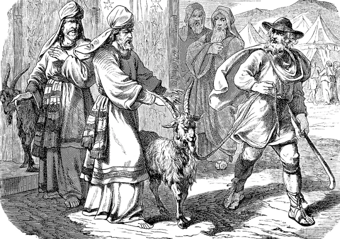 Framed Print : Expulsion of the goat into the desert at the Feast of Atonement