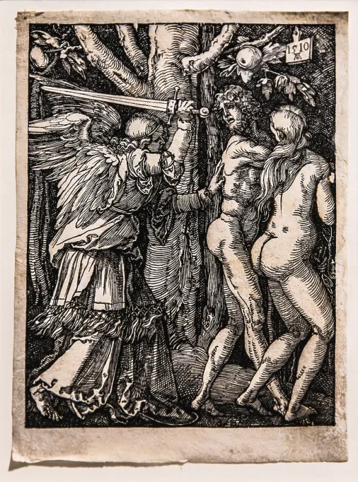 Framed Print : Expulsion from Paradise, 1510, The Little Passion