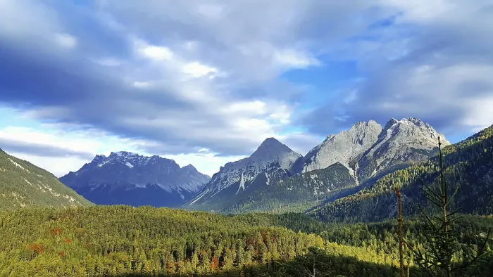 Framed Print : Extensive mountain landscape on Fern Pass with dramatic sky Framed Print : Extensive mountain landscape on Fern Pass with dramatic sky