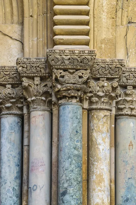 Framed Print : Exterior architectural detail of holy sepulchre church