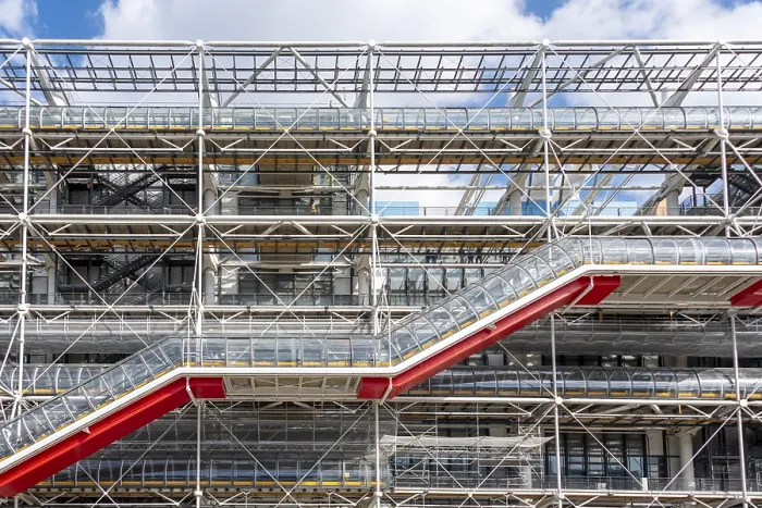 Framed Print : Exterior facade, Centre Pompidou