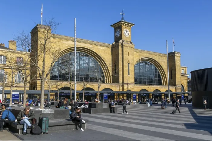 Framed Print : Exterior frontage of King's Cross railway station Framed Print : Exterior frontage of King's Cross railway station