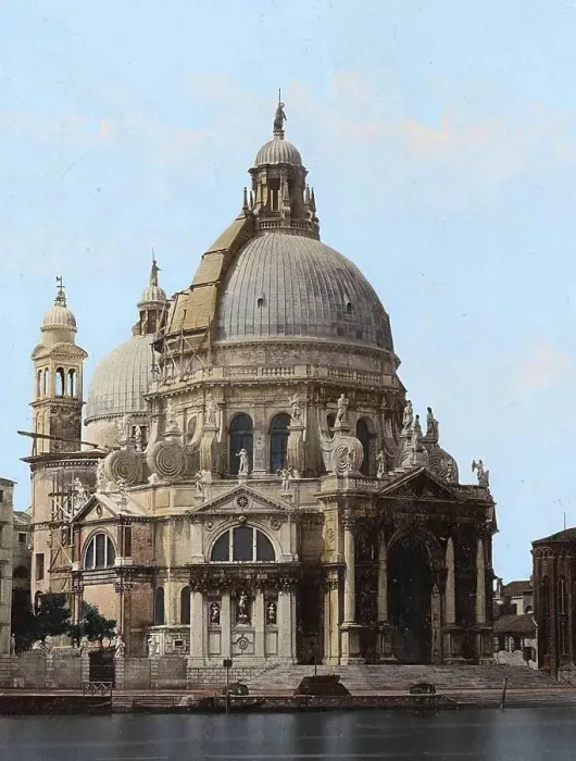 Framed Print : Exterior view of the church of Santa Maria della Salute in Venice