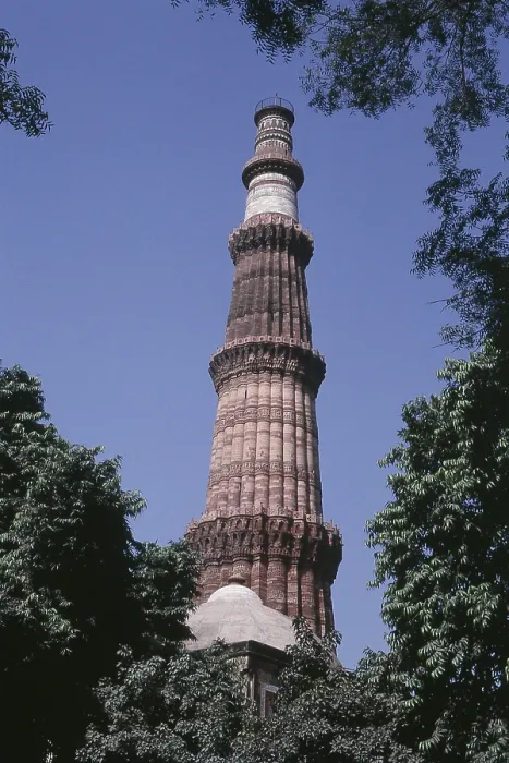 Framed Print : Exterior view of Qutub Minar, Delhi, India, Asia