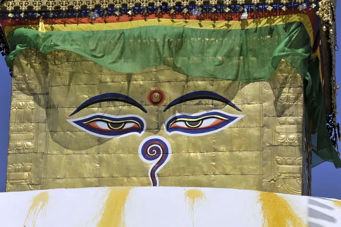 Framed Print : The eyes of Buddha, Tibetan Buddhism