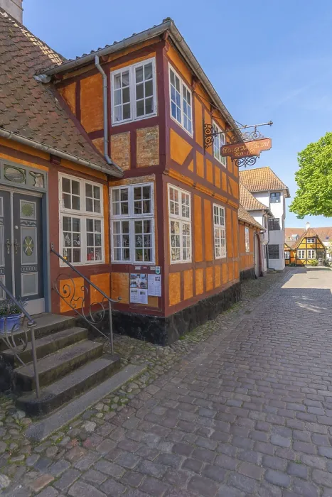 Framed Print : Faborg, Faaborg, picturesque old town with colourful houses