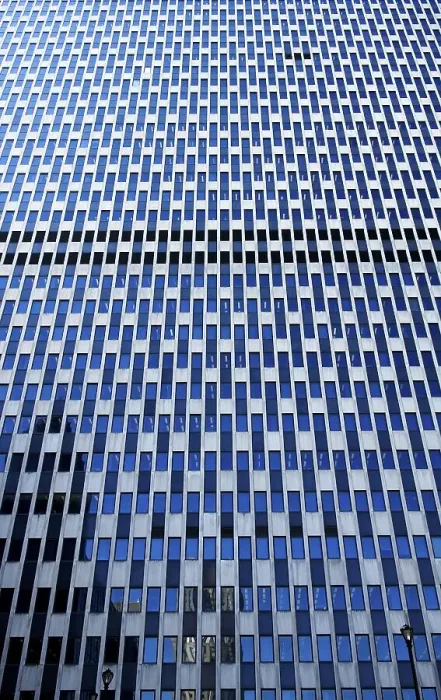 Framed Print : Facade of a skyscraper, New York City