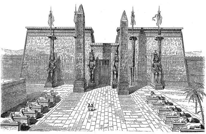 Framed Print : Facade of the Temple of Luxor, Egypt