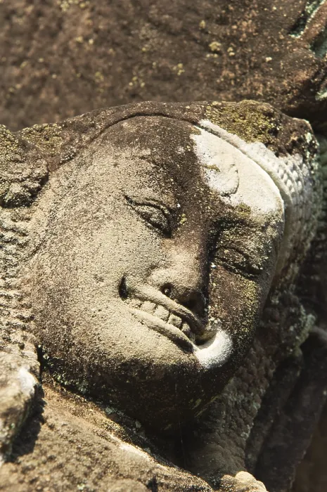 Framed Print : Face of a deity, Terrace of the Elephants