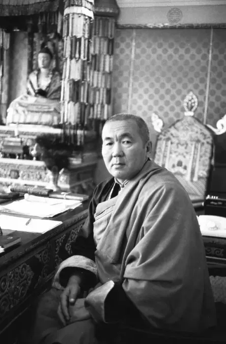 Framed Print : Faces of Mongolia under communist rule in 1982 shows this photo