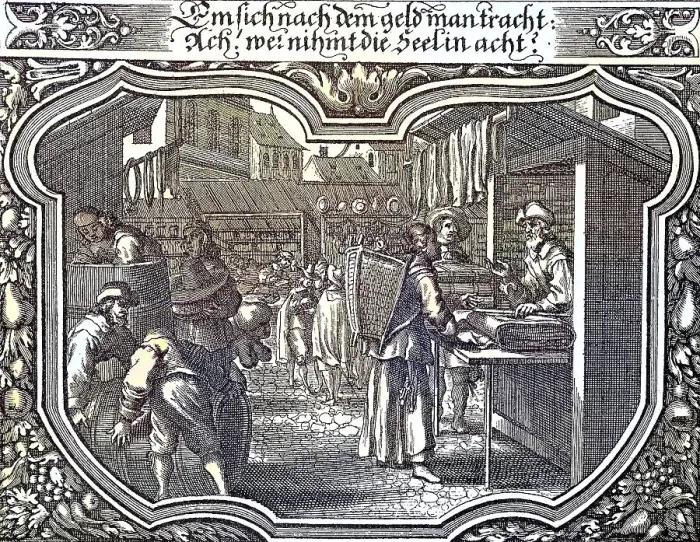 Framed Print : Fair in the Middle Ages, ca 1650