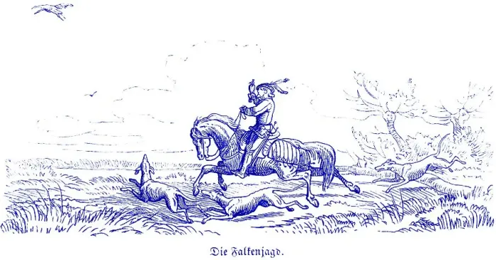 Framed Print : Falconry, Hubertus hunting and hunting scenes