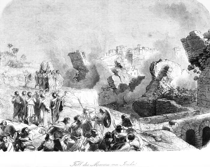 Framed Print : Fall of the Walls of Jericho, city wall Framed Print : Fall of the Walls of Jericho, city wall