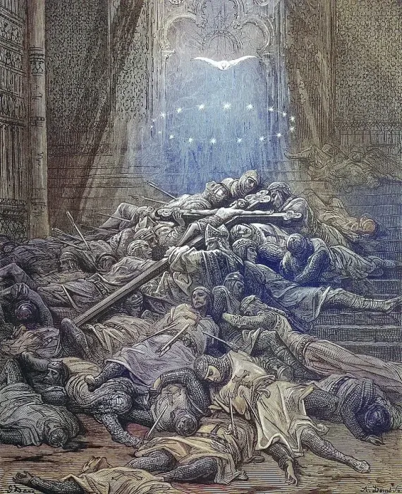 Framed Print : The Fallen Knights Templar at the Gates of Jerusalem