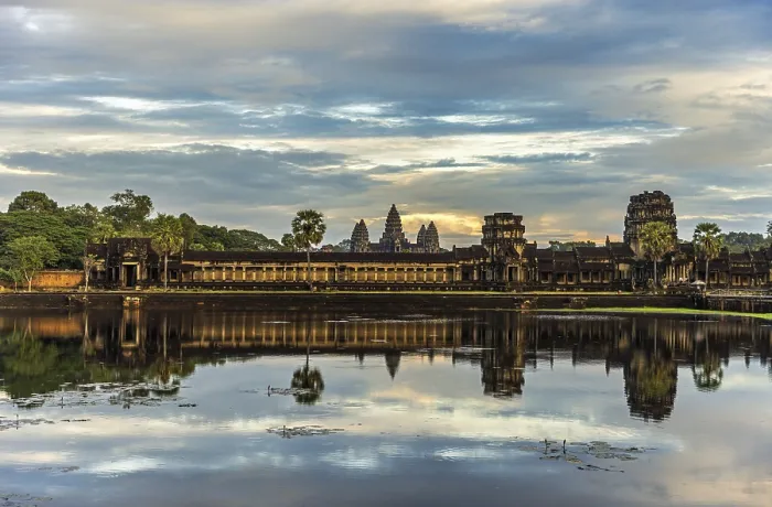 Framed Print : The famous Angkor Wat temple near Siem Reap in Cambodia Framed Print : The famous Angkor Wat temple near Siem Reap in Cambodia