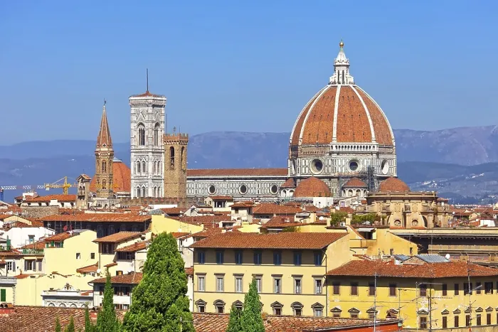 Framed Print : Famous Florence Cathedral - Basilica di Santa Maria del Fiore