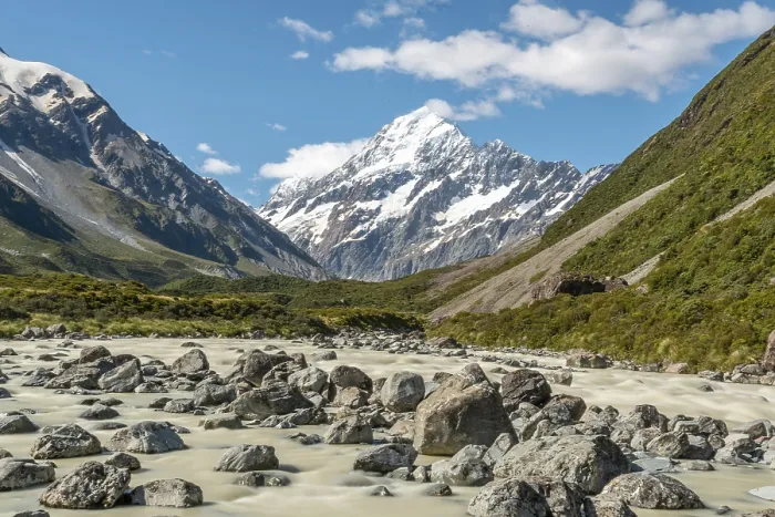 Framed Print : Famous Mount Cook from Hooker Valley track