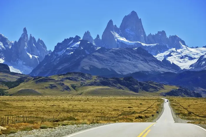 Framed Print : Famous rock Fitz Roy peaks in the Andes Framed Print : Famous rock Fitz Roy peaks in the Andes