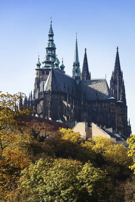 Framed Print : Famous Saint Vitus Cathedral in Prague Framed Print : Famous Saint Vitus Cathedral in Prague
