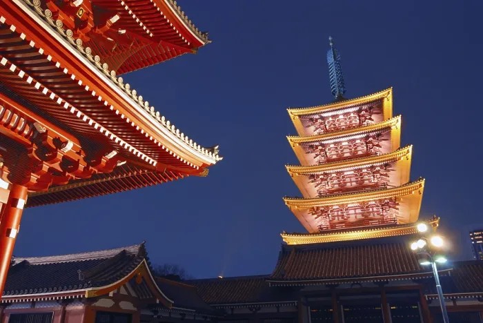 Framed Print : Famous Tokyo landmark, Asakusa Temple by night Framed Print : Famous Tokyo landmark, Asakusa Temple by night