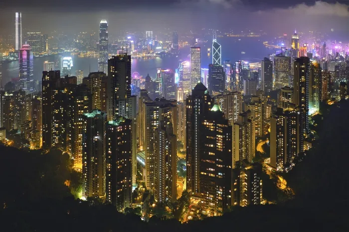 Framed Print : Famous view of Hong Kong Framed Print : Famous view of Hong Kong