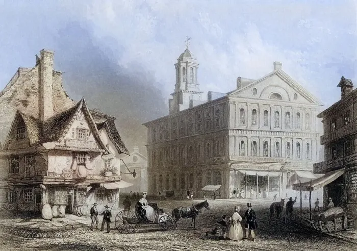 Framed Print : Faneuil Hall Boston Massachusetts USA