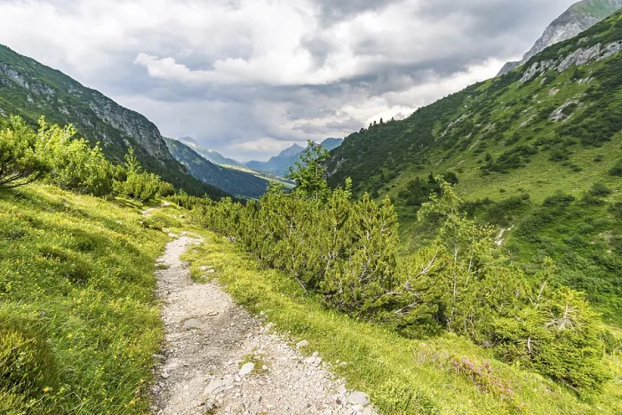 Framed Print : Fantastic hike in the Lechquellen Mountains in Vorarlberg Austria near Lech
