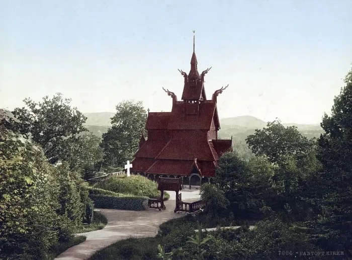 Framed Print : Fantoft Stave Church, Fortun, Fantoft district