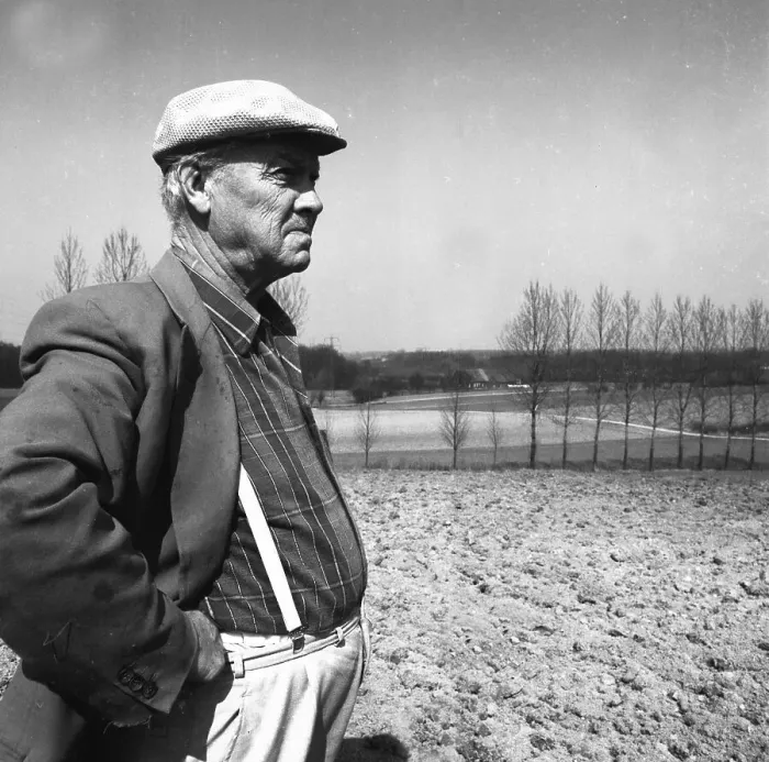 Framed Print : Farmer in Sauerland ca. 1966, Germany, Europe Framed Print : Farmer in Sauerland ca. 1966, Germany, Europe