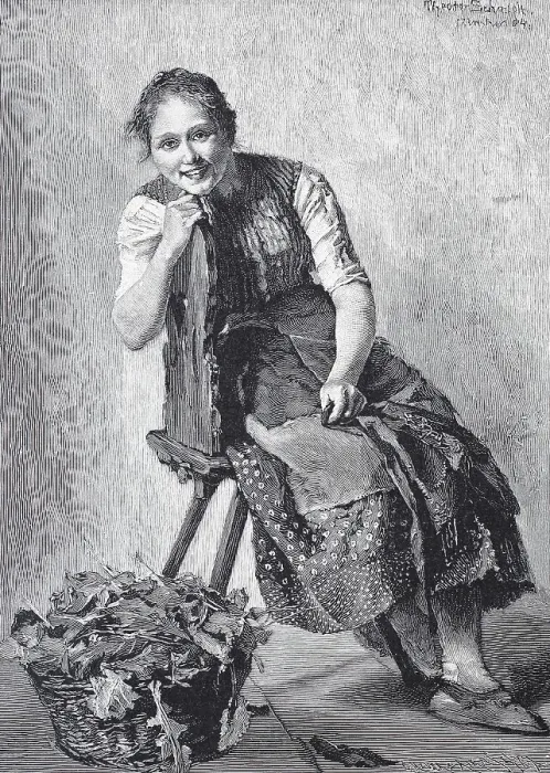 Framed Print : Farmer's wife sitting on a chair after a celebration
