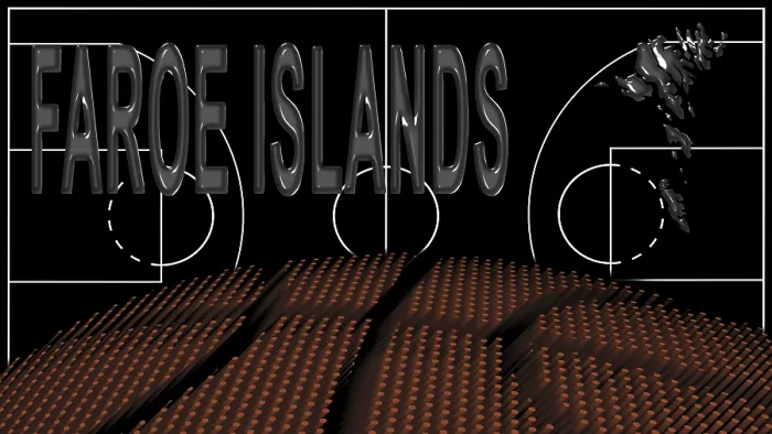 Framed Print : Faroe Islands on Basketball Court Framed Print : Faroe Islands on Basketball Court