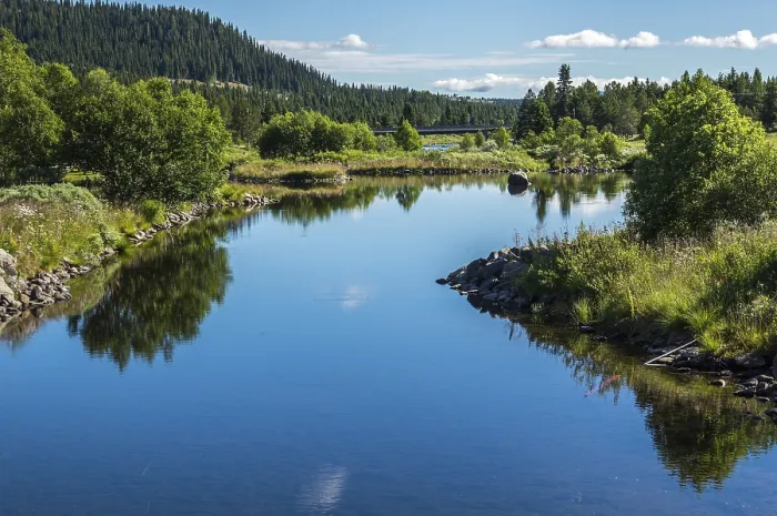 Framed Print : Fascinating natural landscape in Golsfjellet in the summertime in Norway