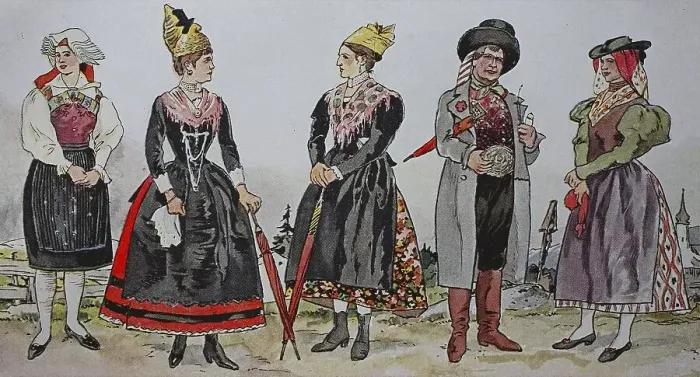 Framed Print : Fashion, around 1850, from lks