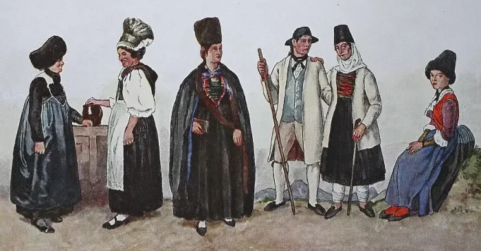 Framed Print : Fashion, 1850, from lks, woman from Bludenz Framed Print : Fashion, 1850, from lks, woman from Bludenz