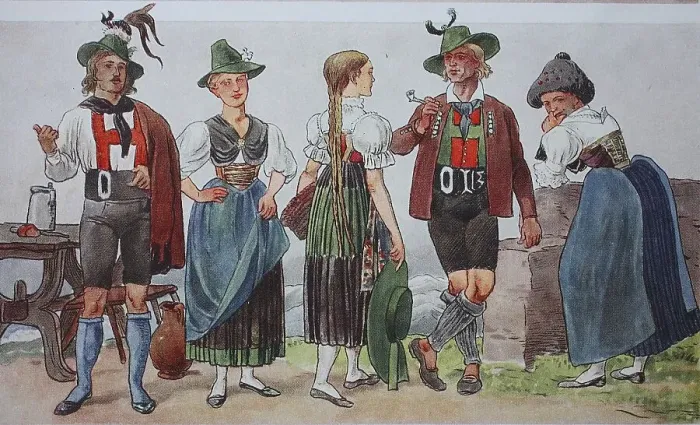 Framed Print : Fashion, and Austria around 1850