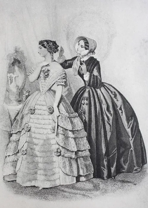 Framed Print : Fashion at Berlin, a Krinoline