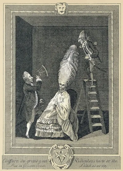 Framed Print : Fashion, caricature, 1780