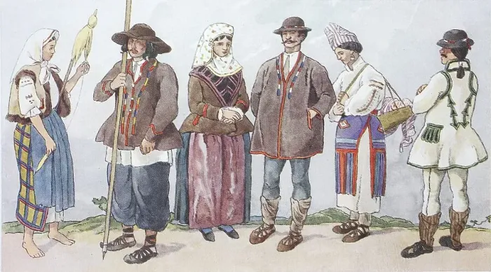 Framed Print : Fashion, clothes, folk costumes in Romania Framed Print : Fashion, clothes, folk costumes in Romania