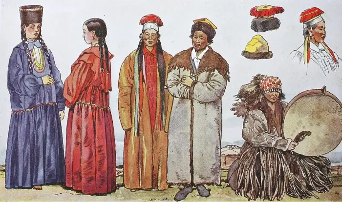 Framed Print : Fashion, clothing in Turkestan